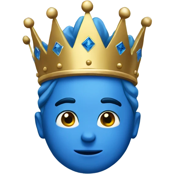 Blue crown emoji
