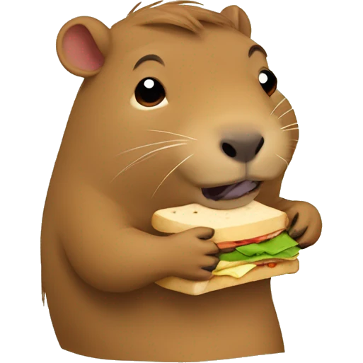 capybara eating sandwich emoji