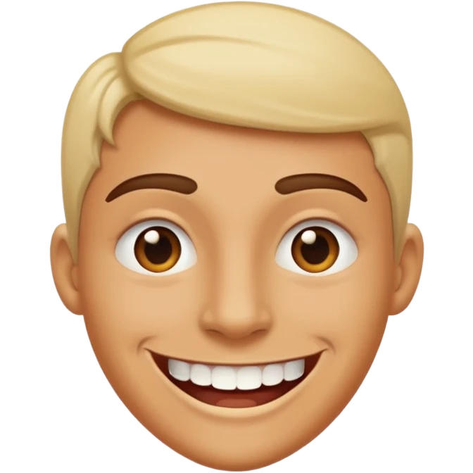 Smirking with teeth emoji