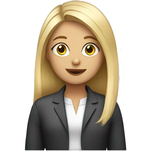 SOCIAL MEDIA MANGER,  A GIRL WITH BLONDE HAIR emoji