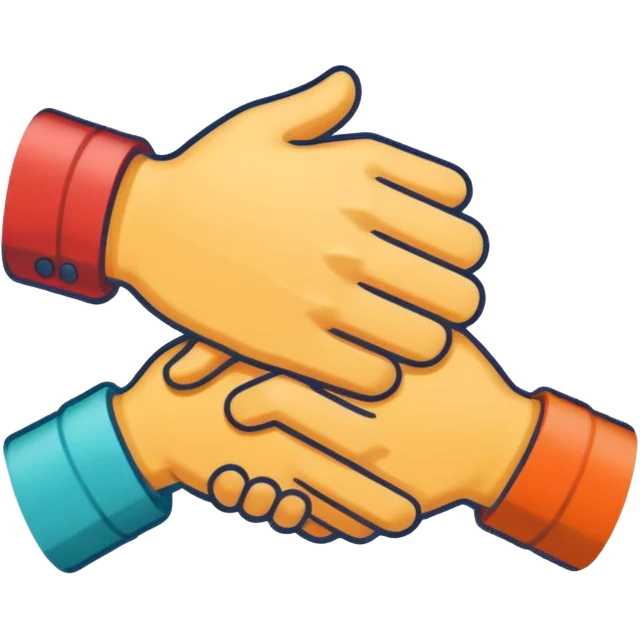make me a retro style sticker handshake  emoji