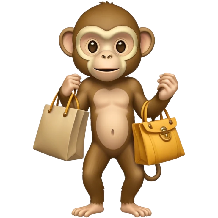 monkey wearing a mask and carrying a bag of loot emoji