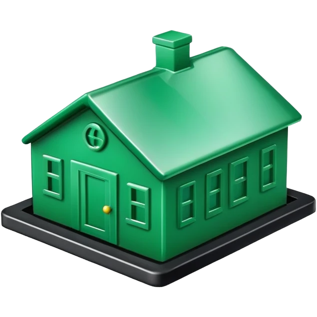 Monopoly Board Game Green House Token emoji