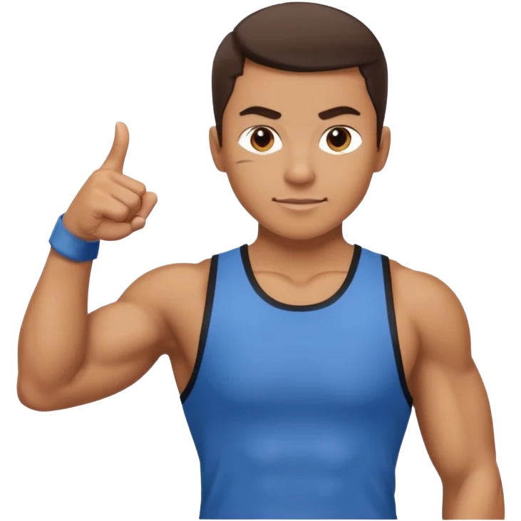 Gym trainer pointing at the camera emoji