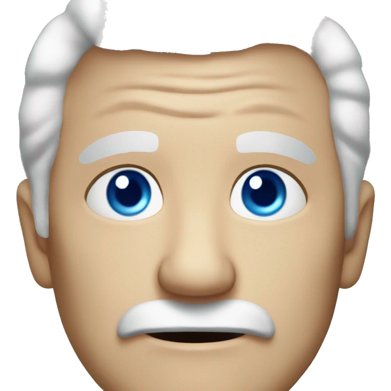 Old man white hair blue eyes no mustache emoji