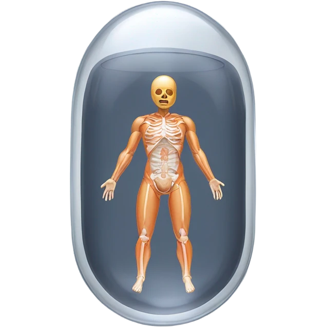 empty human body transparent space capsule empty emoji