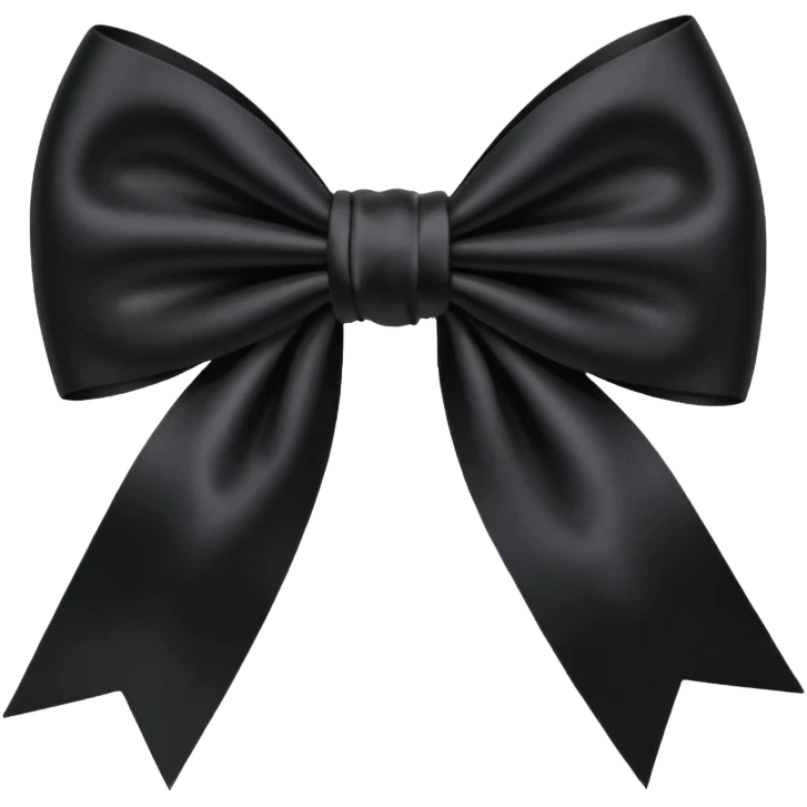 Black bow emoji