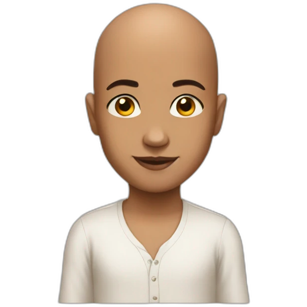 Young Bald indi emoji