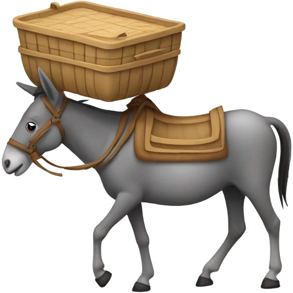 Mule carrying casserole emoji