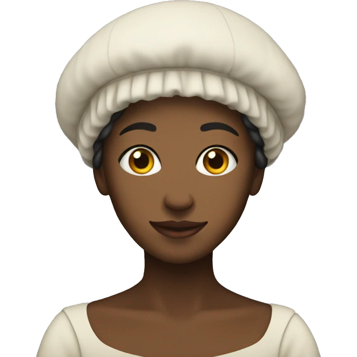 Rashanique with a bonnet emoji