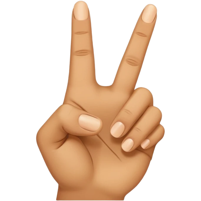 Middle finger wrapped around index finger emoji