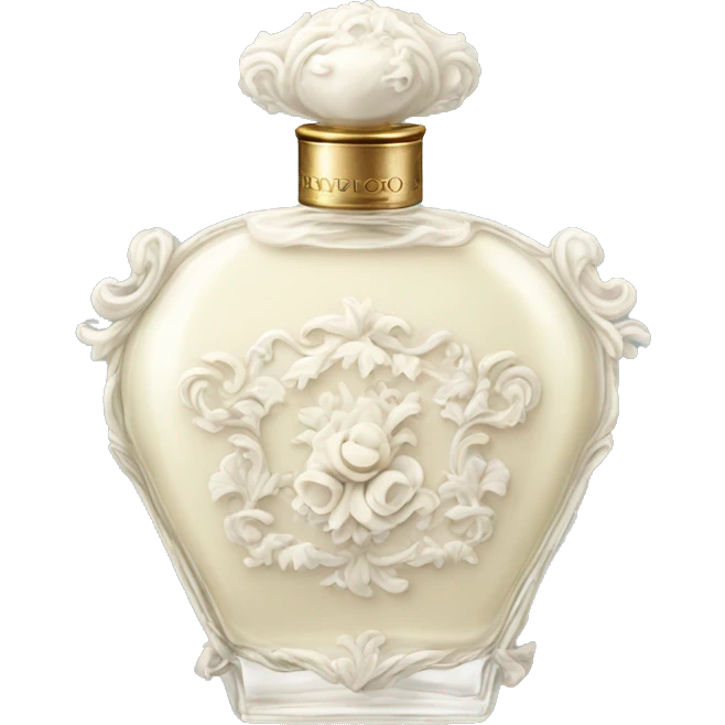Vintage rococo perfume pale white emoji