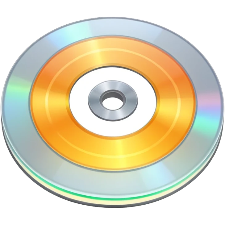 белый светящийся CD-диск, no background emoji