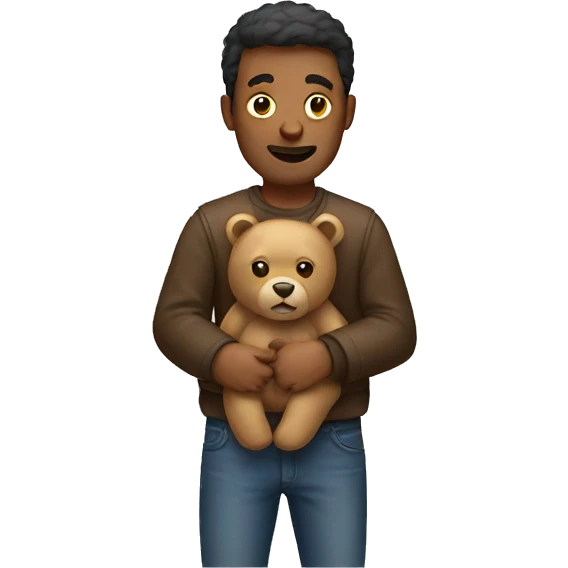man with bear emoji