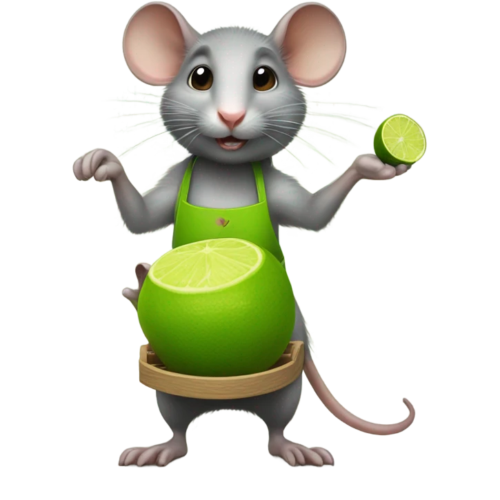 Rat selling limes emoji