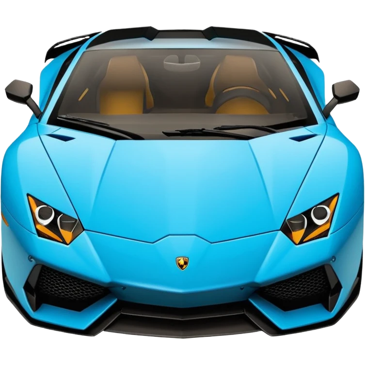 "Create a simple, flat 2D vector emoji of a Lamborghini car in Apple's iOS emoji style. The car should have solid colors, clean lines, no gradients or 3D effects. Use basic shapes with smooth curves, a white background, and position the car side-on, similar to Apple's car emoji design."
 emoji