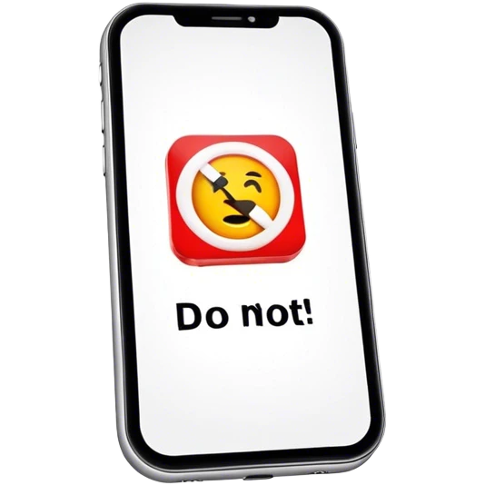 a mobile phone holding up a ‘do not disturb’ sign emoji