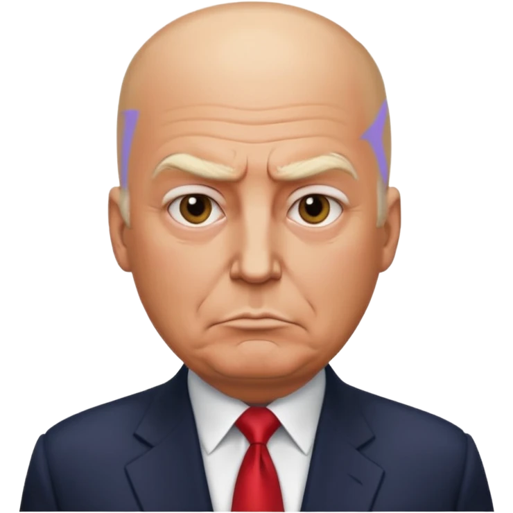 President Trump is bald  emoji
