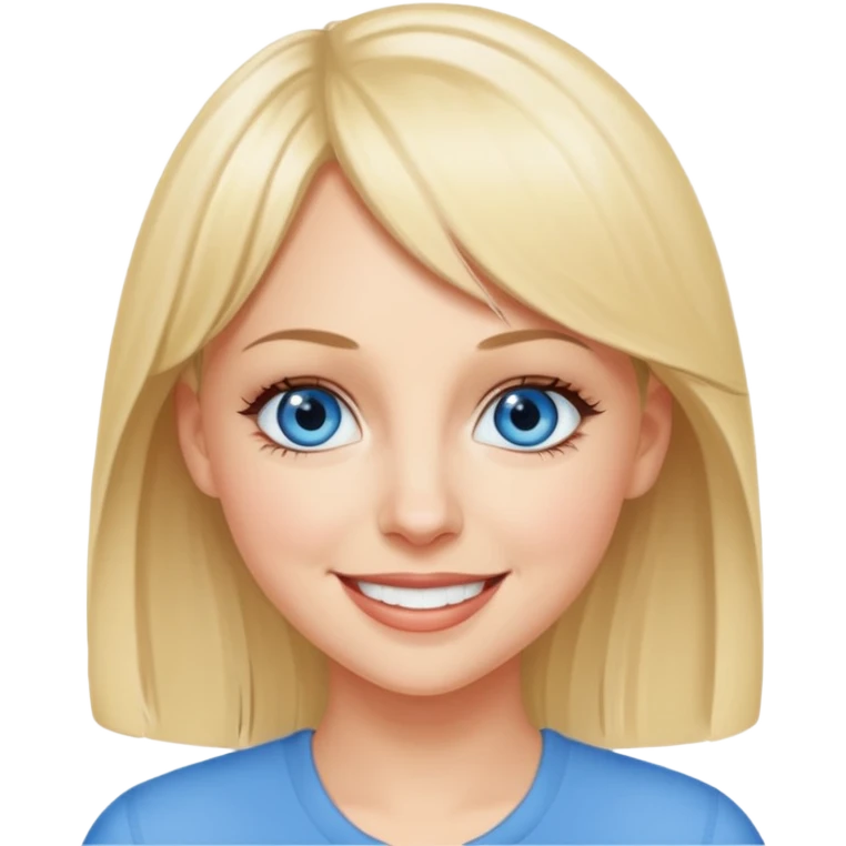 Anna Faris with blue eyes emoji