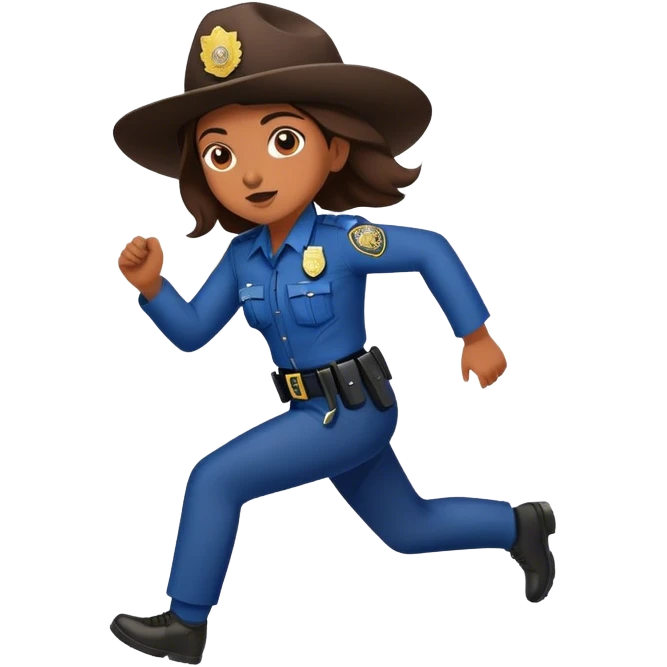 Mexican girl running from police emoji