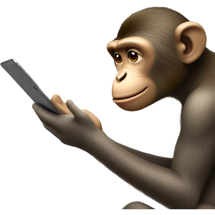 Monkey with iPad emoji