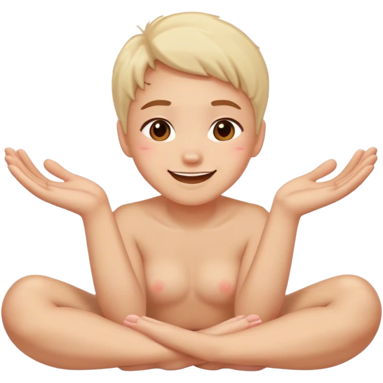 smiling/blushing emoji with feet up and hands on cheeks emoji