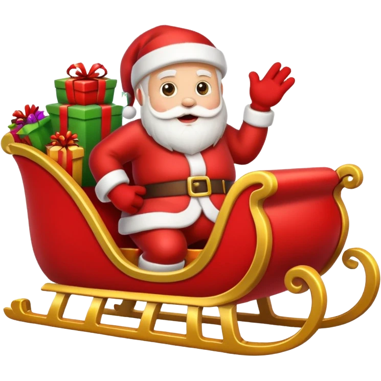 santa sleigh emoji