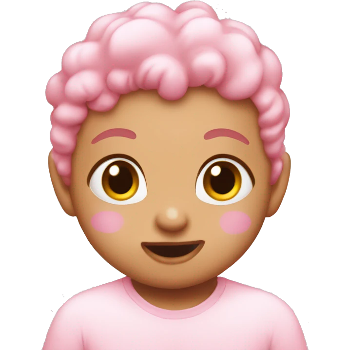 Baby pink heart eyes emoji drooling emoji