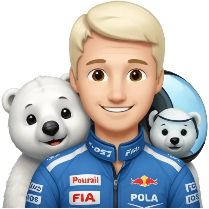 f1 driver polar bear emoji