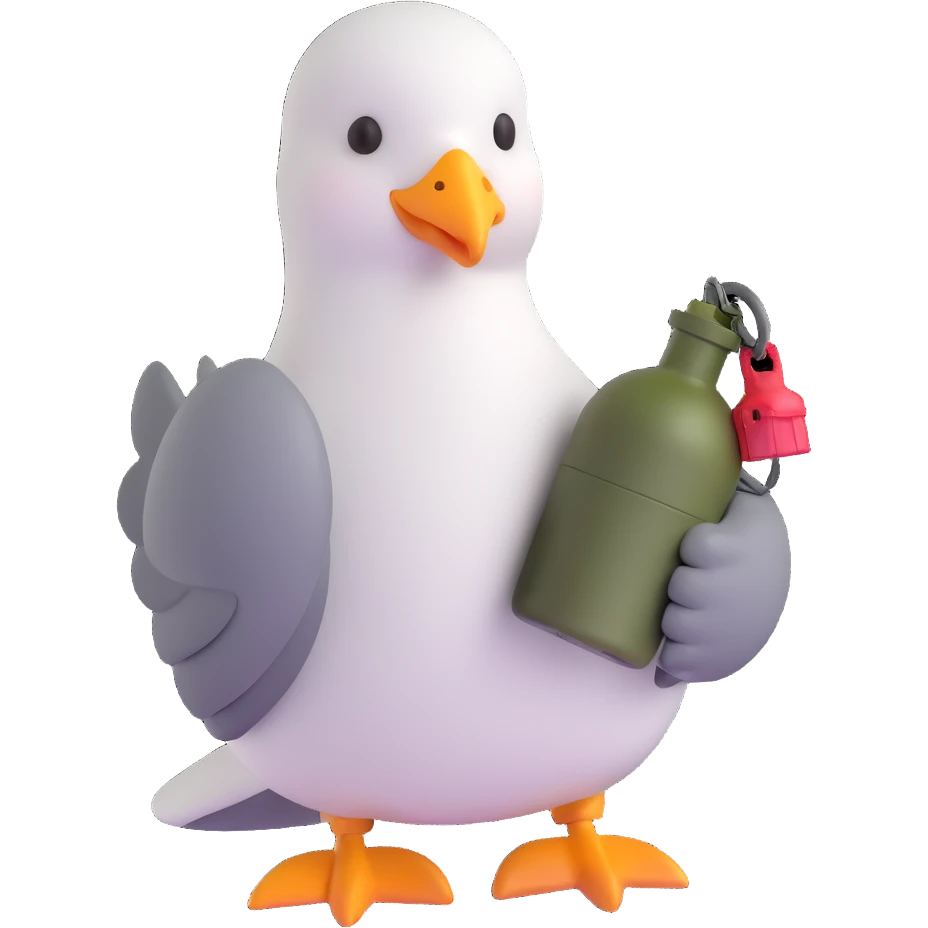 dove holding a grenade emoji