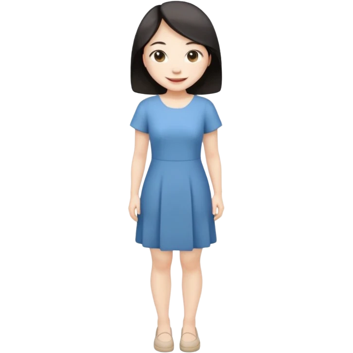 A full body short asian woman emoji
