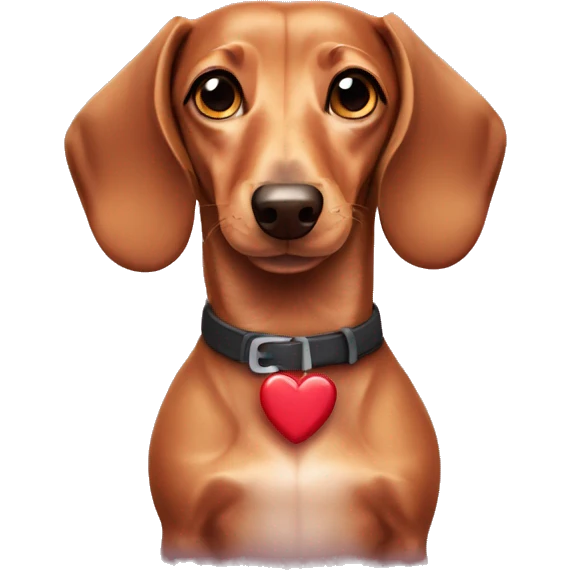 Dachshund with heart eyes  emoji