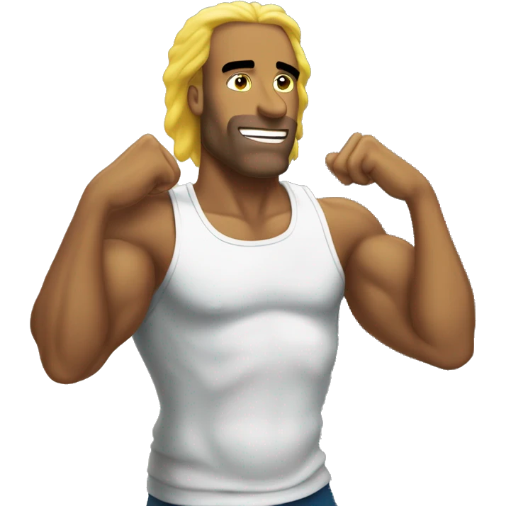 Photo in mirror after gym simpson style emoji