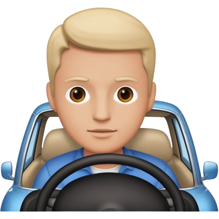 A man in a car emoji