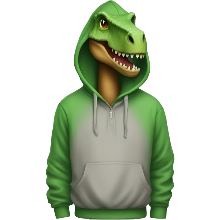 Dinosaur in a hoodie  emoji