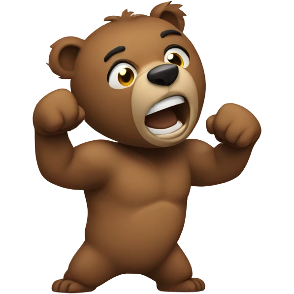 Bear punching  emoji