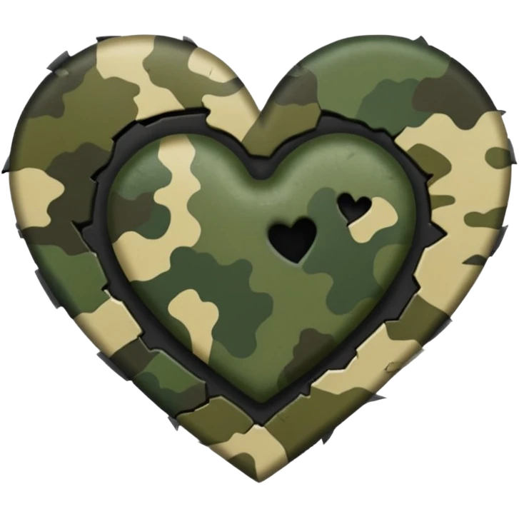 Army fatigue heart emoji