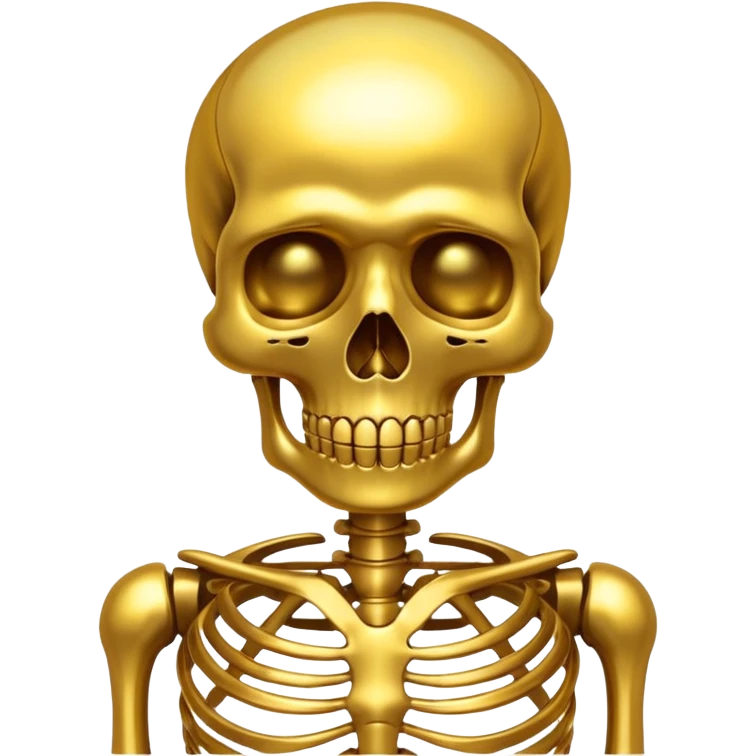 Shiny golden skeleton emoji emoji