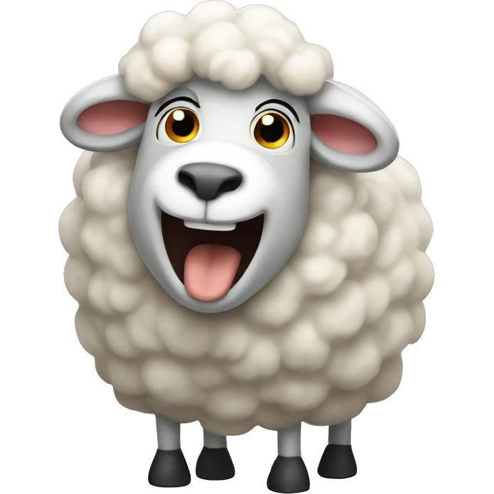 Sheep singing emoji
