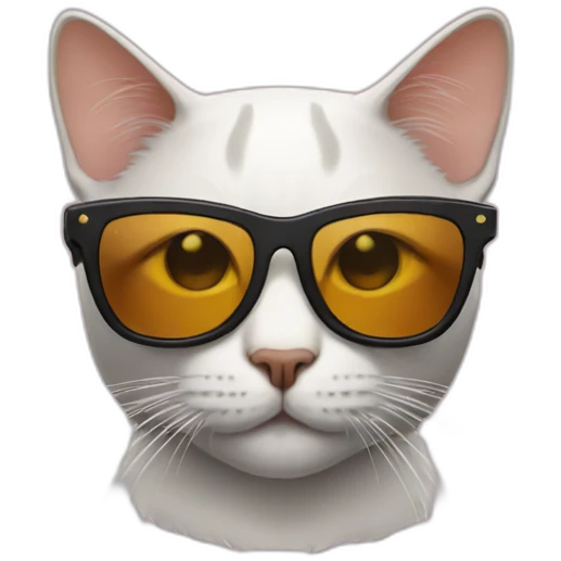 Cat with sunglasses emoji