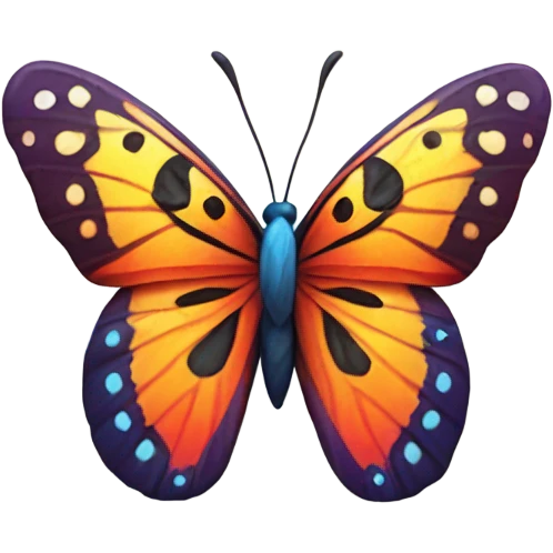 A bright butterfly emoji