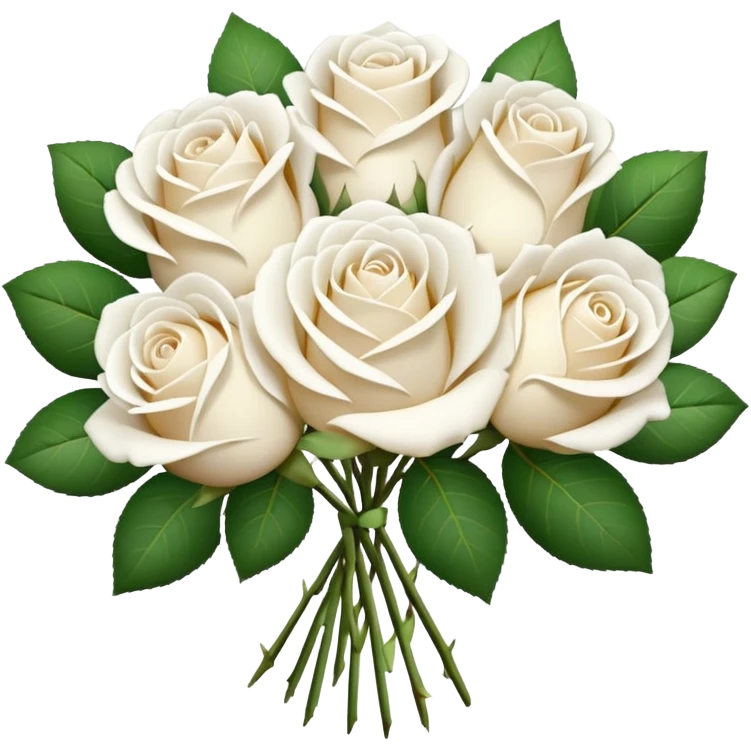 White rose bouquet emoji