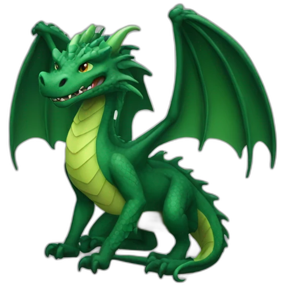 Dark Green dragon emoji