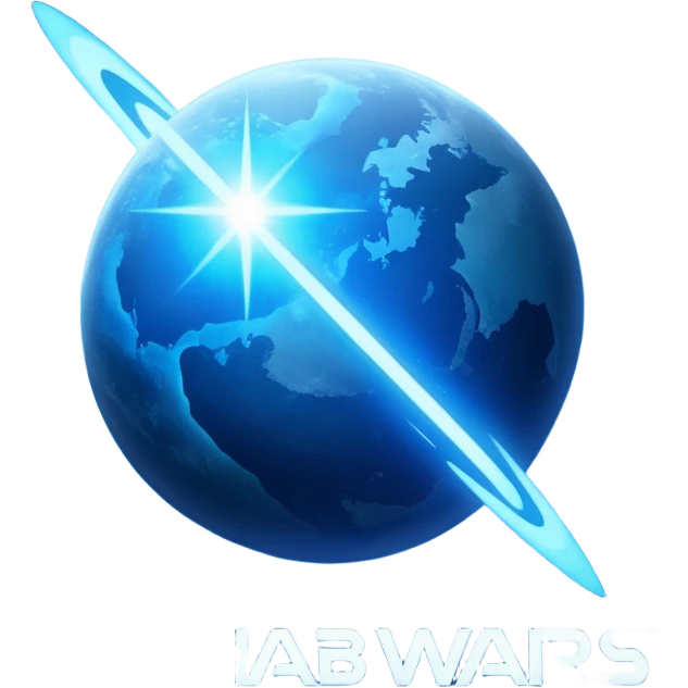 The image is a sci-fi poster with glowing blue text that reads “ALPHA ORIONIS WARS.” A bright blue planet or star glows at the bottom, and the word “STARBLAST” appears below. The design has a futuristic, space-themed look. emoji