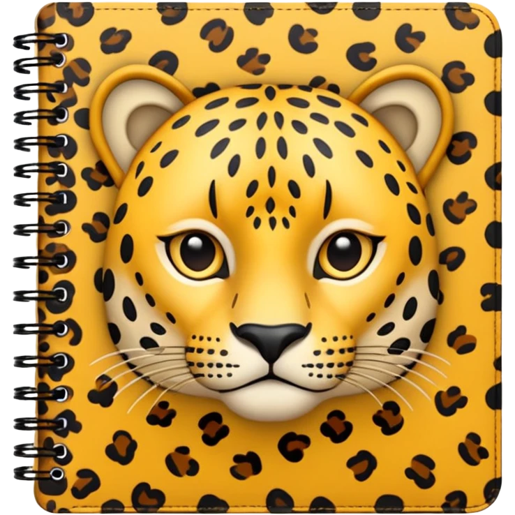 leopard patterned notebook emoji