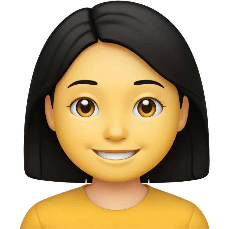 Emo emoji smiley face black hair hair emoji