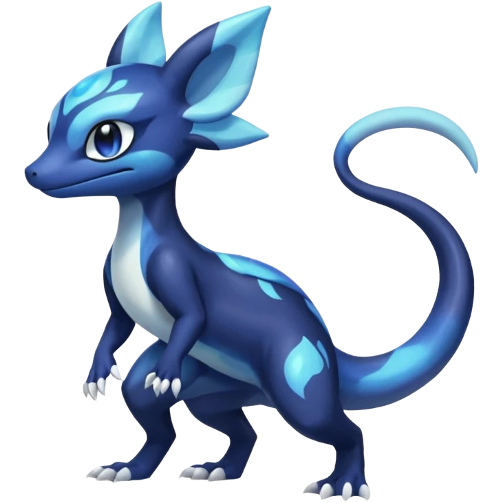 Shiny pastel Nebulae Salandit-Meowstic-Noibat-Fakémon-hybrid-creature (full body)  emoji