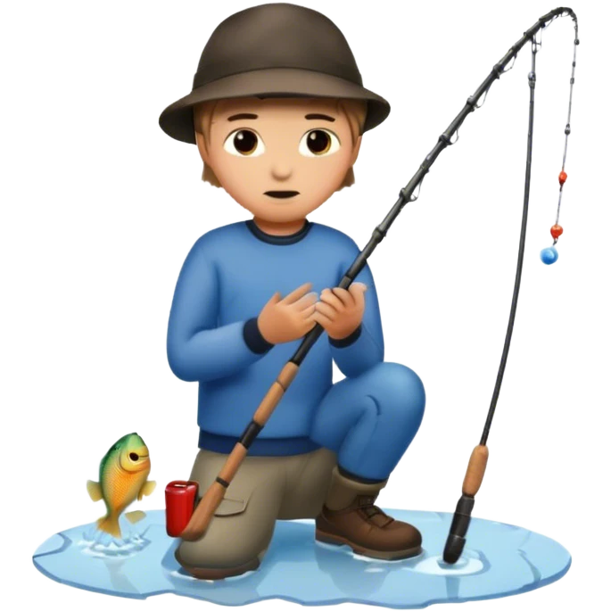 Fishing boy ice emoji