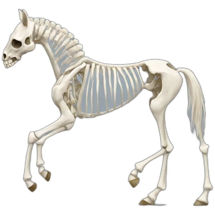 Skeleton of horse emoji