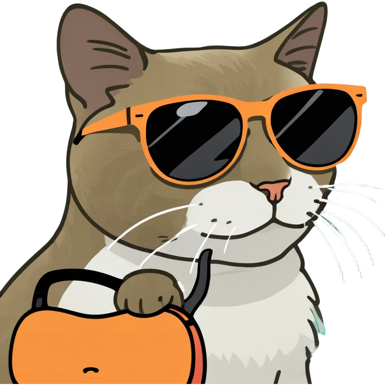 Cat with sunglasses emoji